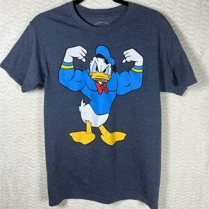 Disney Donald Duck Muscle Graphic Tee - Navy Blue & Yellow